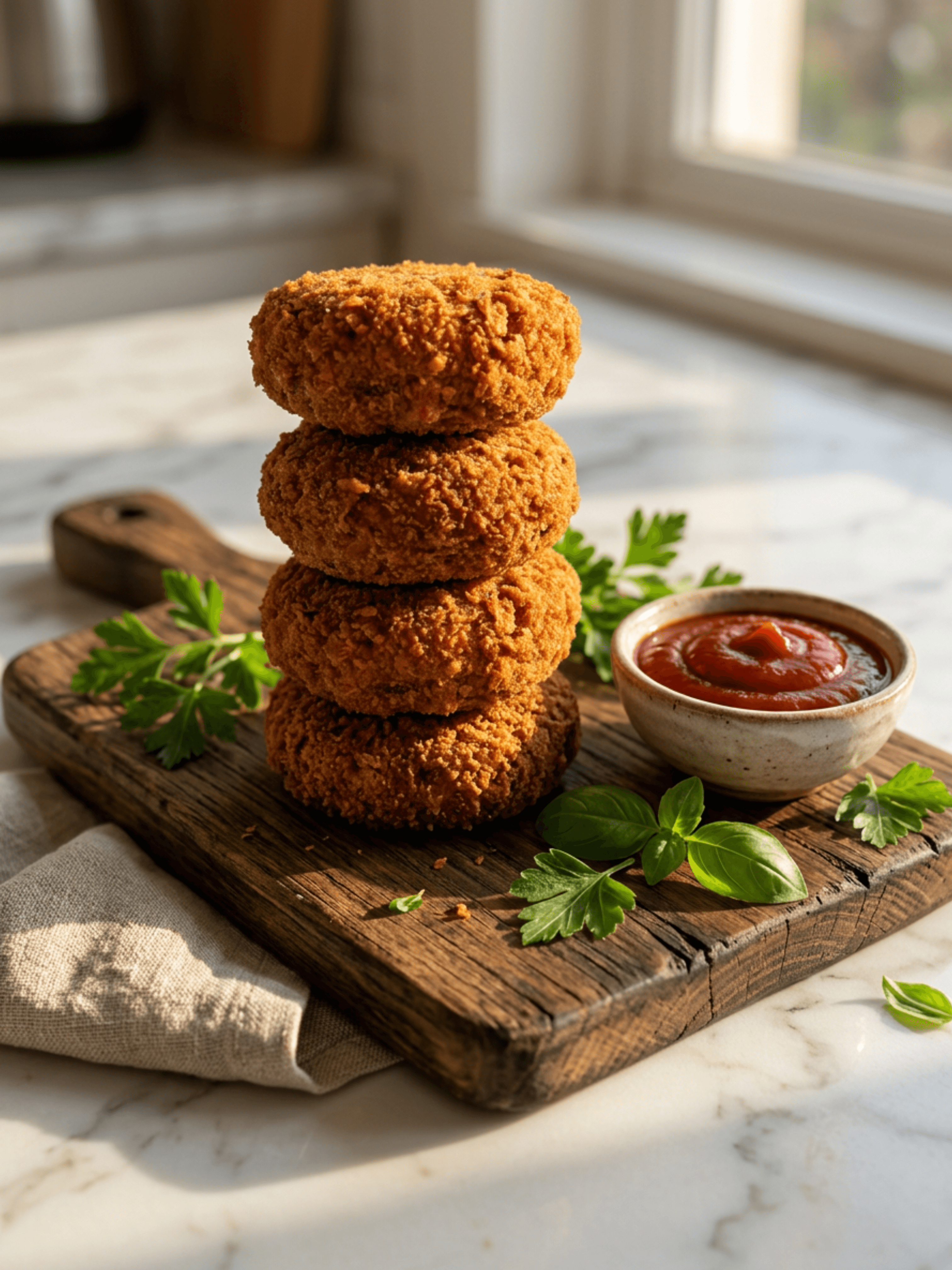 Indian cutlets fresh from the pan in a home kitchen